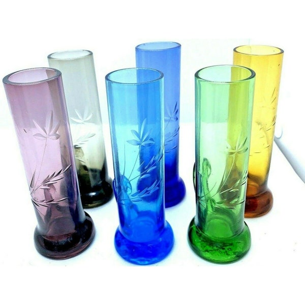 Tall Etched Shot Glasses Etsy