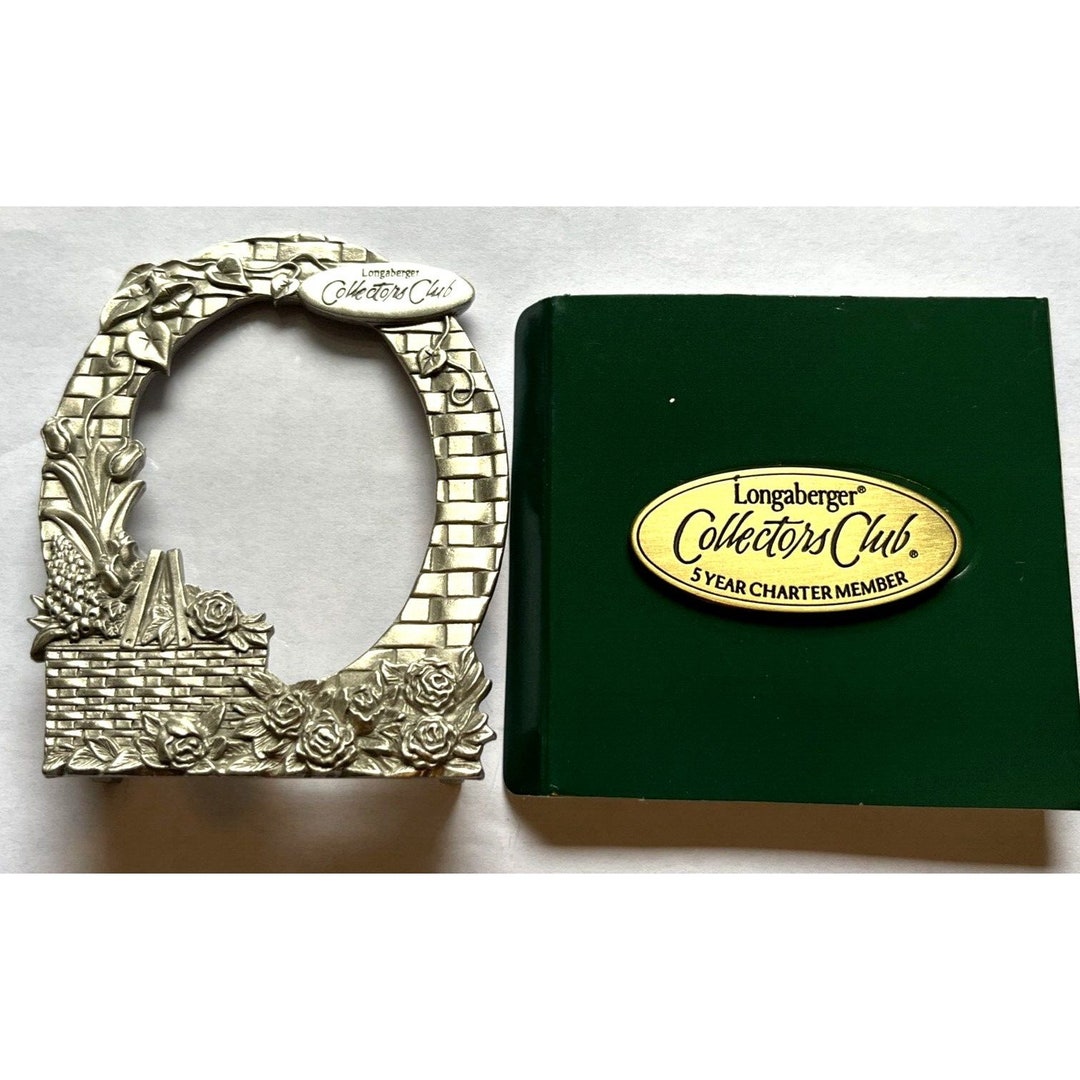Vintage Longaberger Collectors Club Pewter Picture Frame 2001 Renewal