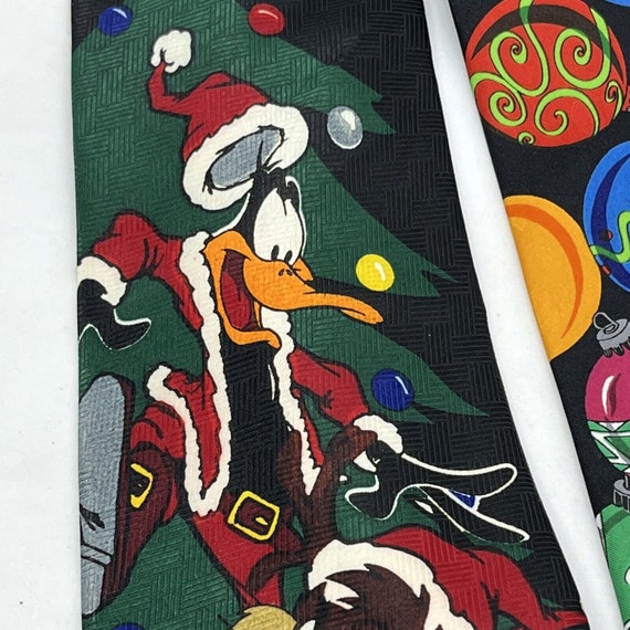 Two Looney Tunes Christmas Ties Taz Bugs Bunny Do… - image 2