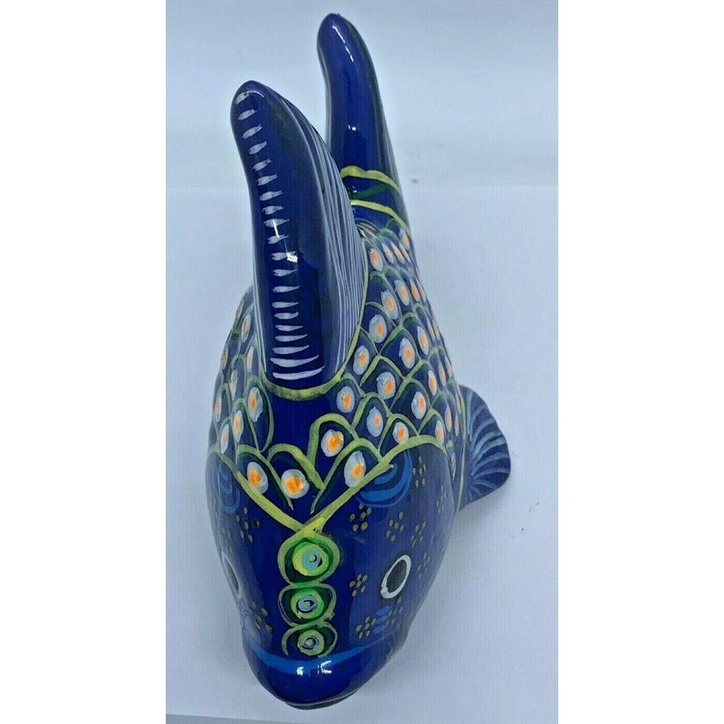 Mexican Ceramic Fish Folk Art Home Decor Etsy