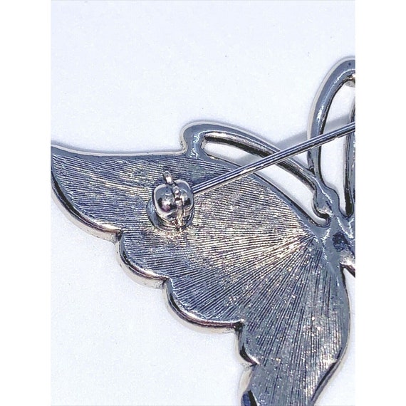 Vintage Avon 'Silver Whispering Wings' Enamel Mar… - image 8