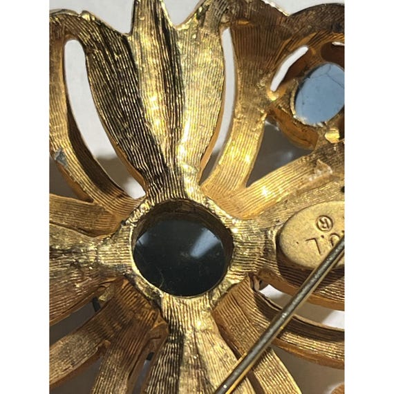 Kenneth Jay Lane Blue & Rhinestone Vintage Square… - image 8