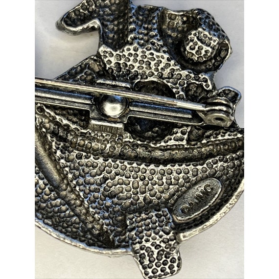 Broche Vintage En Pewter 'Arche De Noé' - Bijou Ancien, Métal étain, Bon état, Sans Marque