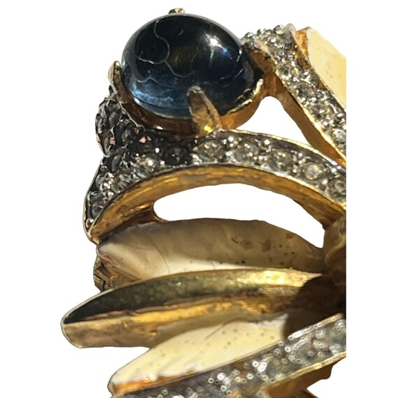 Kenneth Jay Lane Blue & Rhinestone Vintage Square… - image 9