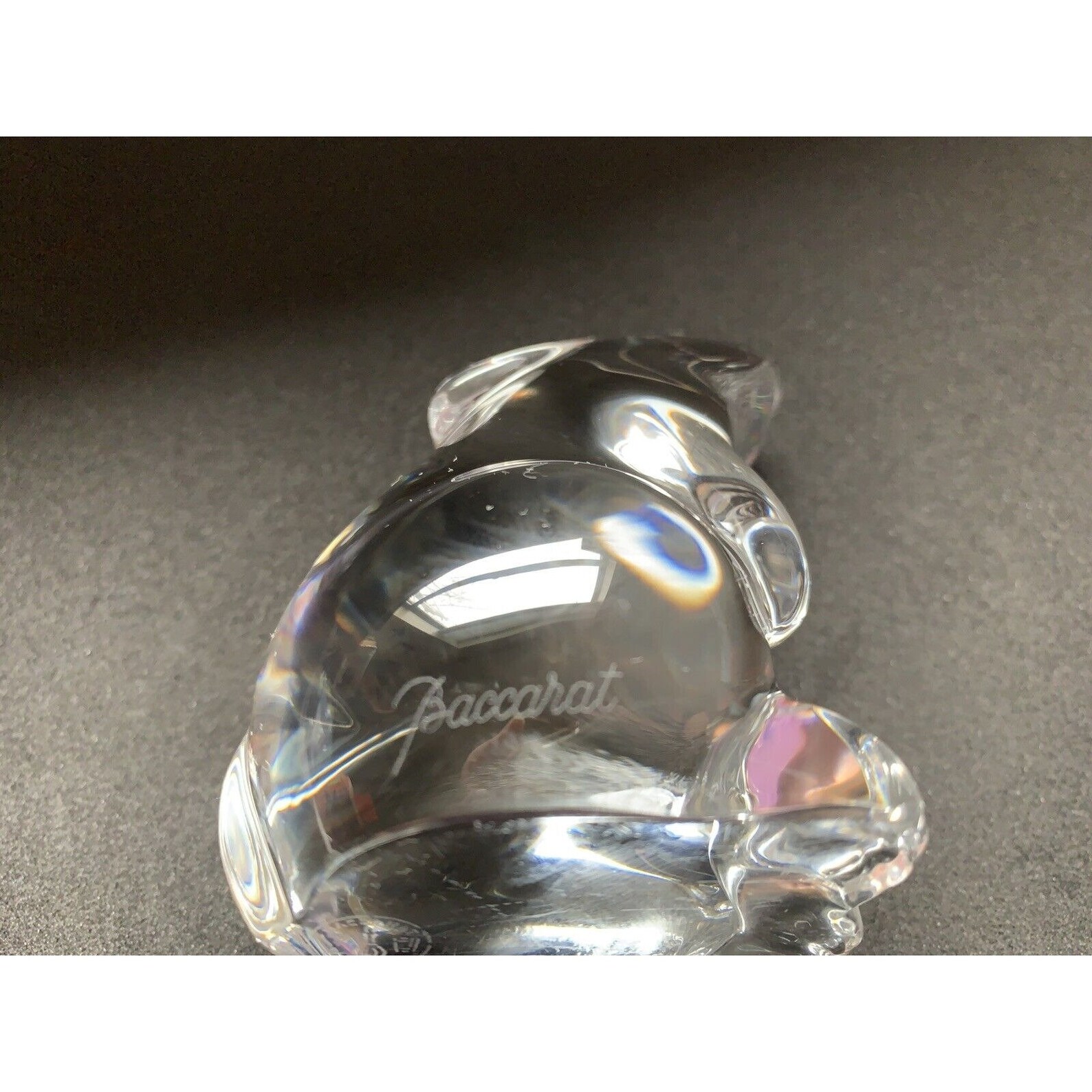 Baccarat Crystal Seated Hare Rabbit Figurine French Sculpted Signed ...