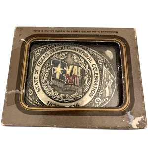 The State Of Texas 1936-1986 Sesquicentennial Texas Star Belt Buckle
