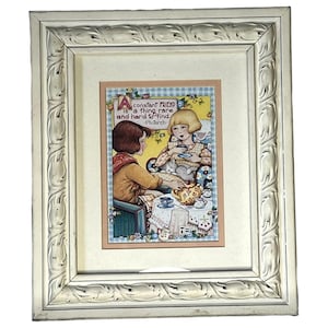 Mary Engelbreit Plutarch A Constant Friend is Hard to Find Framed Artwork