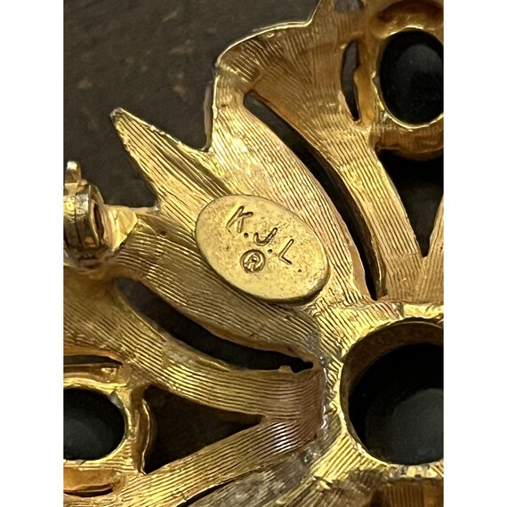 Kenneth Jay Lane Blue & Rhinestone Vintage Square… - image 5