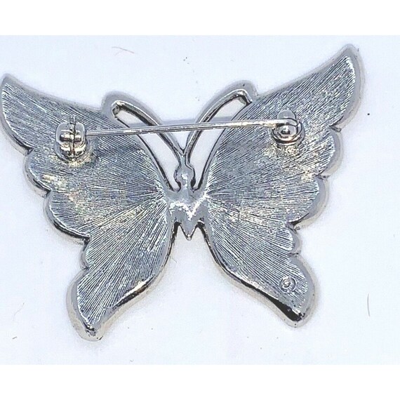 Vintage Avon 'Silver Whispering Wings' Enamel Mar… - image 7