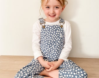 Handmade overalls, overalls, spots, kids overalls, drill cotton overalls, girls clothes, kids handmade clothing, Australian seller