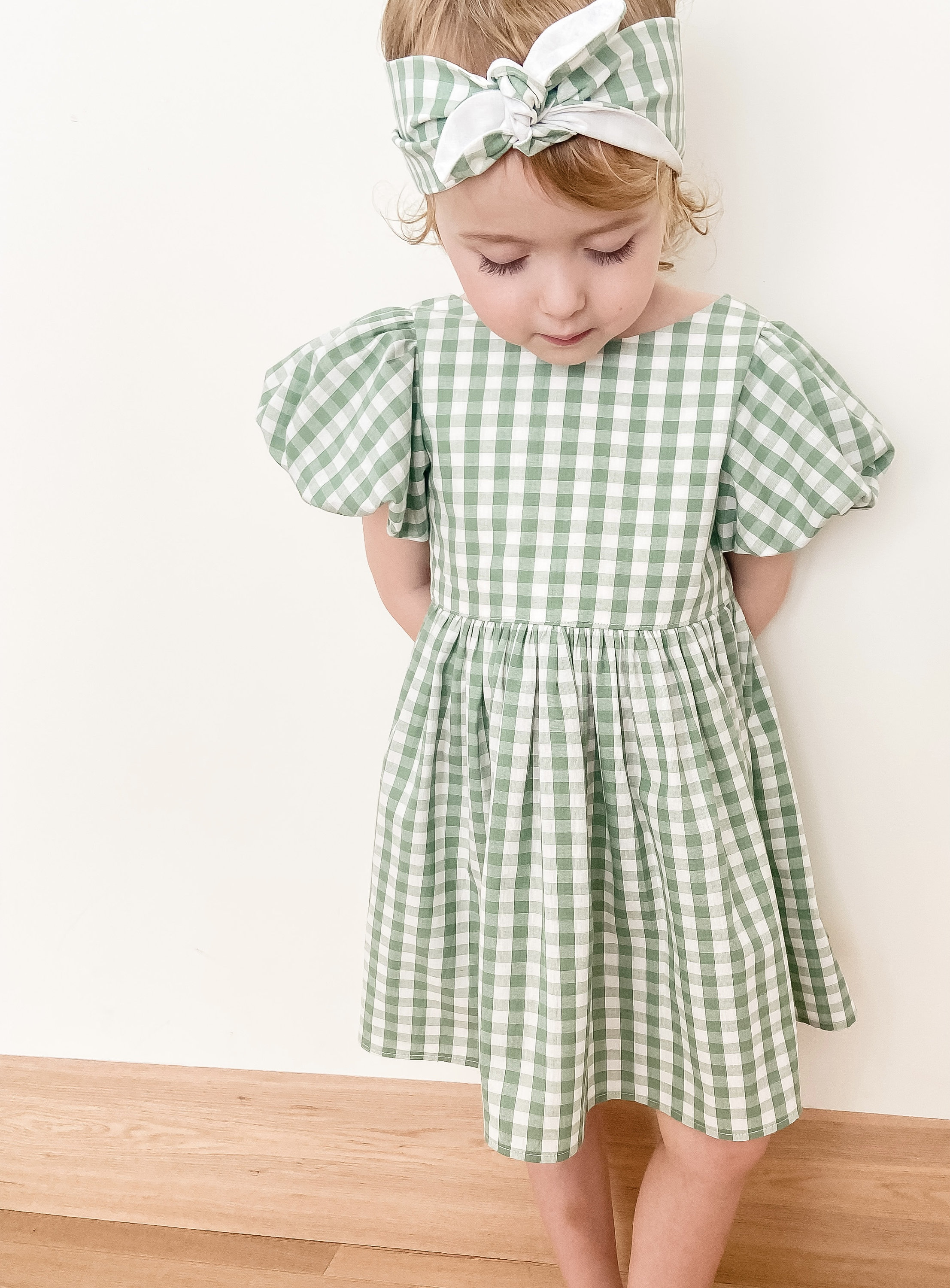 slim fit dress slacks Green Gingham Cindy Mini Dress main image 0