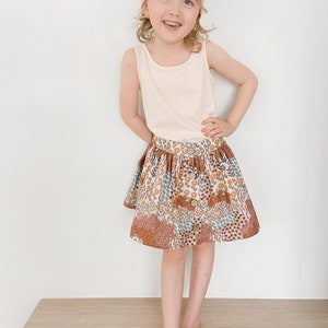 Handmade skirt, summer skirt, party skirt, floral, cotton skirt, pockets, girls clothes, kids handmade clothing, Australian seller image 1