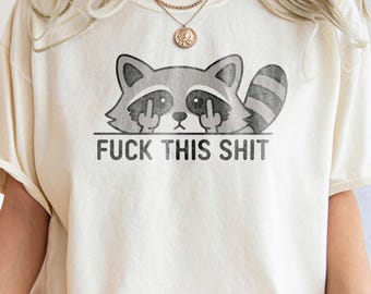 皮肉なTシャツ アライグマのグラフィックTシャツ 心地よい色彩のムードのグラフィックTシャツ