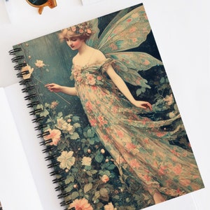 Fairy Spiral Notebook Fairytale Journal Gift for Her Dream Journal Fae Woodland Aesthetic School Office Supplies