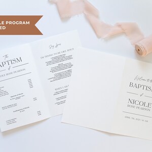 LDS Baptism Invites | LDS Baptism Programs | Edit in Canva | Picture ...