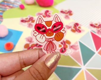 Coquette Cat Sticker/ Cute Decal