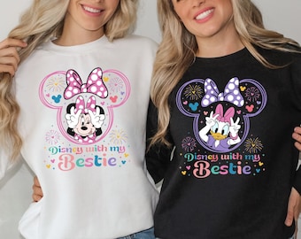 Bestie Sweatshirt, Besties Sweaters, Best Friends Gift Funny, Bestie Matching, Minnie And Daisy, Best Friend Trip, Sisters Trip, Girls Trip
