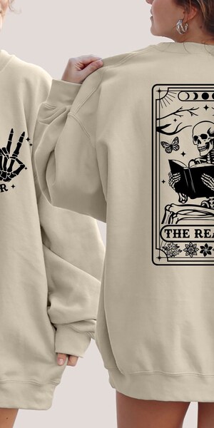 Sweat-shirt "Lover Of Books" Pour Lecteurs Passionnés - Cœur Et Livre - Col Tissé - Coupe Classique