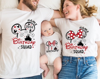 Custom Birthday Squad Shirt, Name Birthday Shirt, Custom Disneyland Shirts, Personalized Disneyworld Family Shirts,Birthday Family Matching
