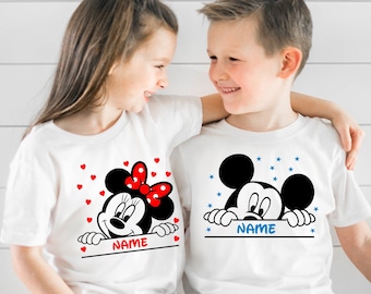 Custom Mickey Shirt,Name Shirt For Kids,Personalized Minnie Mouse Shirt,Shirt For Family, Customized Minnie Mouse,Gift for Kids,Family Gifts