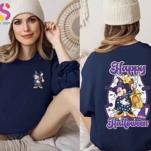 Mickey Mouse Halloween Sweatshirt, Happy Halloween Sweater, Disneyland Halloween Sweatshirt, Halloween Gift for Kids, Spooky Season Hoodie