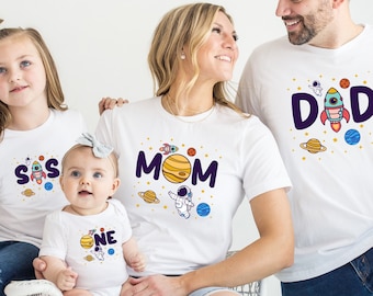 Galaxy Birthday Shirt, Astronaut Birthday Party Shirt, Rocket Birthday Shirt, Space Birthday Party,Family Birthday Matching ,Gift For Kids