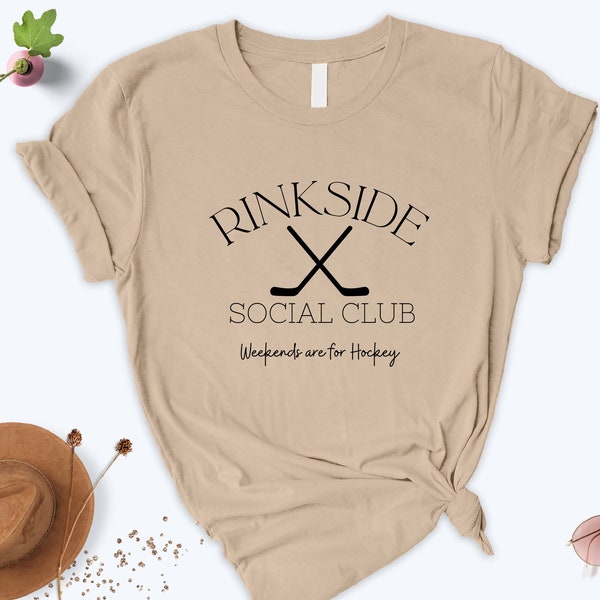 Rinkside Social Club T-Shirt, Hockey Mom T-Shirt, Hockey Dad Shirt, Hockey Social Club Shirt, Cute Game Day Tee, Gift for Sports Mom