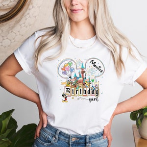 Custom Disneyland Shirt,Customized Birthday Tshirt,Gift for Birthday,Birthday Girl Shirt,Disneyworld Birthday,Gift For Her,Birthday Party
