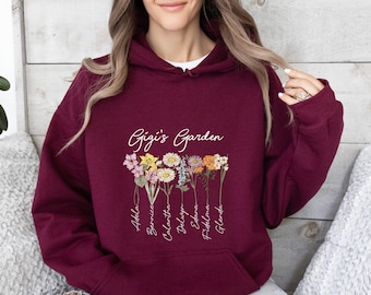 Gigi's Garden sweatshirt, Birth Month Flower Shirt, Mother Day Gift, Gigi's Flowers Garden Sweat, Custom Grandma Sweater,Custom Flower Sweat