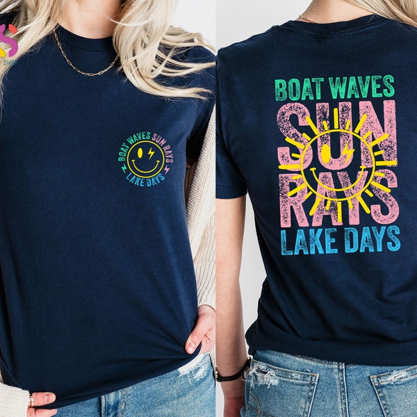 Boat Waves Sun Rays Lake Days TShirt, Lake Life Shirt, Boat Shirt, Summer Shirt, Adventure Shirt, Summer Life Shirt, Camping Shirt