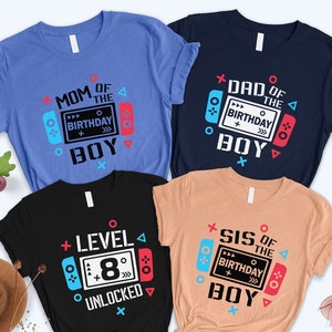 Gamer Birthday Boy Shirt,Family Birthday Shirt,Level Up Gamer,Gamer Family Shirts,Birthday Shirts for Boy,Gift For Birthday,Birthday T-shirt
