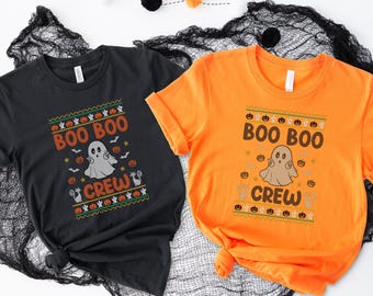 Boo Boo Crew Tshirt, Halloween Nurse Shirt, Ghost Tee, Matching Spooky Season Shirt