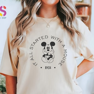 It All Started with a Mouse t Shirt, Mickey Mouse Shirt, Mickey Mouse Est 1928 Shirt, Mickey Mouse Fan Gift, Disney Trip Shirt