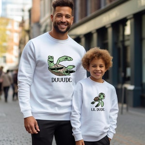 Father and Son Matching Sweatshirts, Matching Turtles Father and Son , Disney Matching Dad and Son Hoodie, Daddy and Me, Dad and Son Sweater