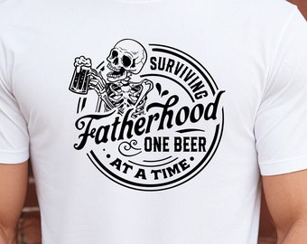 Surviving Fatherhood One Beer At A Time Shirt, Father's Day Gift, Funny Dad Shirt, Gift For Dad, Beer Lover Dad Shirt ,Dad Is Legend