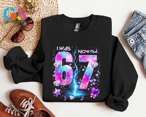I Was 6 Now I'm 7 Korean Pop Music Sweatshirt, 7th Birthday Hoodie