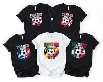 Personalized Football Fever 2026 Tshirt, USA Canada Mexico Football Lover Gift, Soccer Game Day Sweatshirt