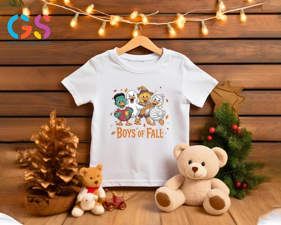 Boys of Fall Tshirt, Halloween Kids Shirt, Fall Vibes Shirt, Fall Season Shirt, Autumn Shirt for Boys, Cozy Season Shirt, Halloween Gift