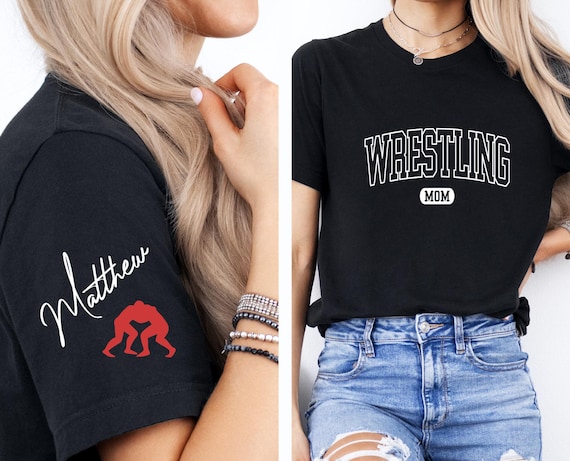Personalized Wrestling Mom T Shirt, Custom Wrestling Mom Shirt, Customized Wrestling Mom Gifts, Wrestling Mama Tee, Wrestling Mom Shirt