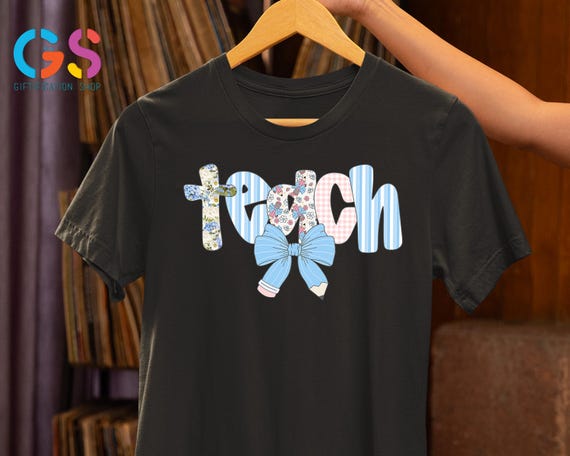 Preppy Teacher Floral Coquette Shirt, Floral Teacher Shirt, Blue Teach Shirt, Everyday Is Teaching Shirt, Pencil Bow Shirt, Teacher Gifts