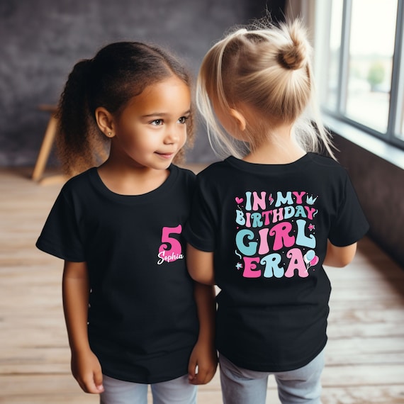 Custom In My Birthday Girl Era Shirt, Kids Birthday Shirt, Retro Birthday Girl Gift, Birthday Toddler Tee, Girls Birthday Tee, Birthday Gift