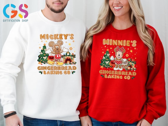 Mickey And Friends Christmas Cookie Sweatshirt, Gingerbread Disney Character Hoodie, Disneyland Holiday Xmas Gift