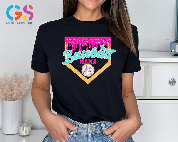 Baseball Mama Drip Shirt, Baseball Ice Cream Drip Shirt, Basebaall Mama Tee, Game Day Baseball Gift, Baseball Season Shirt, Baseball Mom Tee