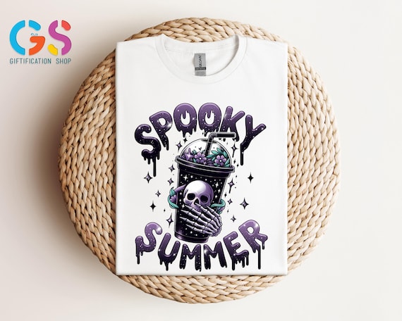 Spooky Summer Shirt, Summer Vibes Shirt, Summer Skeleton Shirt, Coffee Lover Shirt, Coffee Lover Shirt, Snarky Skeleton Shirt, Funny Shirt