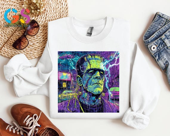 Halloween Monster Sweatshirt, Vintage Halloween Ghost Sweatshirt, Halloween Horror Sweatshirt, Spooky Season Sweatshirt, Horror Character