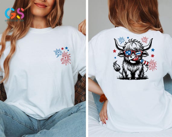4th July Heifer Shirt, Retro Fourth of July Shirt, Funny 4th Of July Shirt, Western Cow Independence Day Shirt, USA Cow Shirt,America Shirt