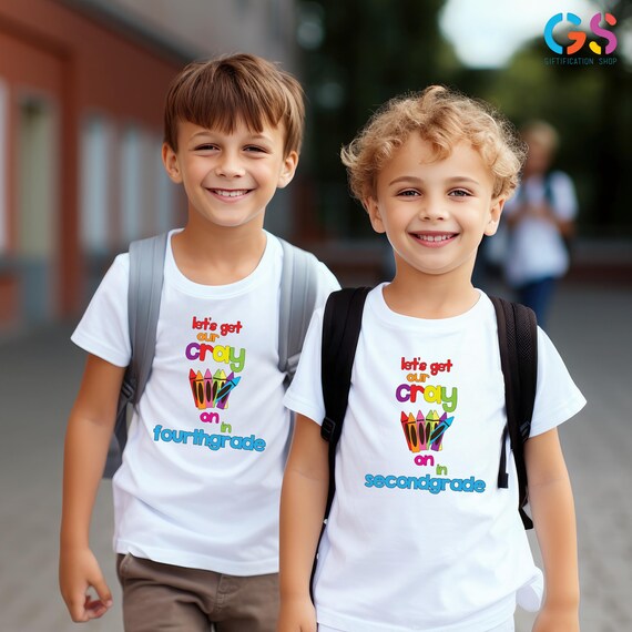 Back to School Shirt for Kids, Lets Get Our Crayon Shirt, First Day of School Shirt, Hello School Shirt, School Kids Shirt, Student Gift