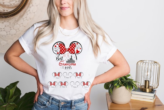 Best Grandma Ever Shirt, Best Gigi Ever Shirt,Minnie Mouse Grandma Shirt,Grandma Shirt With Grandkids Name,Personalized Grandma Shirt