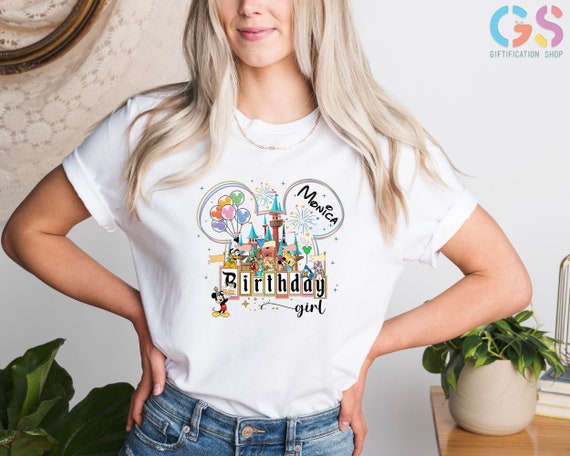Custom Disneyland Shirt,Customized Birthday Tshirt,Gift for Birthday,Birthday Girl Shirt,Disneyworld Birthday,Gift For Her,Birthday Party