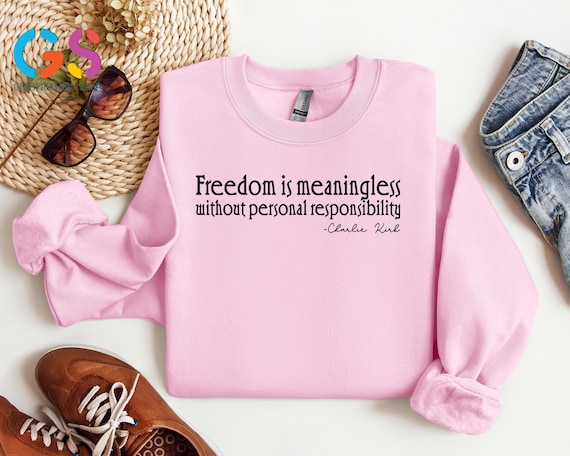 Charlie Kirk Quote Freedom Sweatshirt, Justice For Charlie Kirk Sweatshirt, RIP Justice Hoodie, Political With Signature
